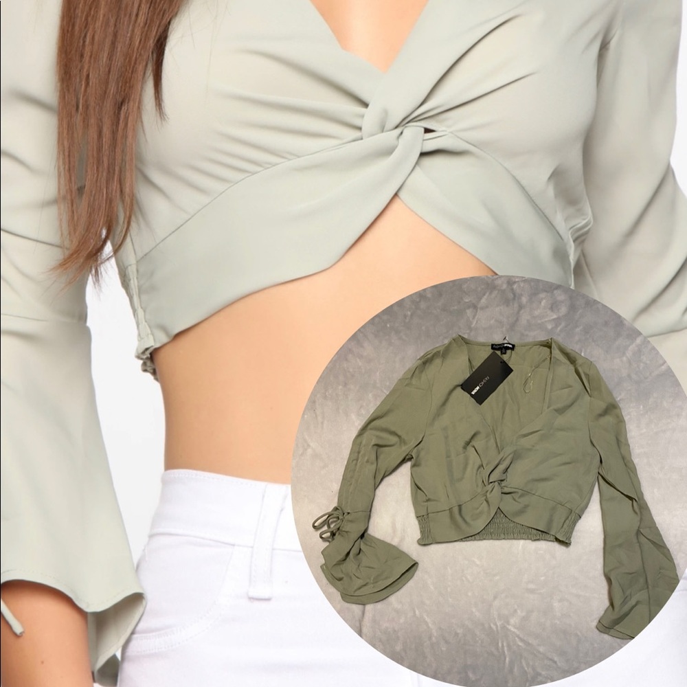 Olive Crop Top